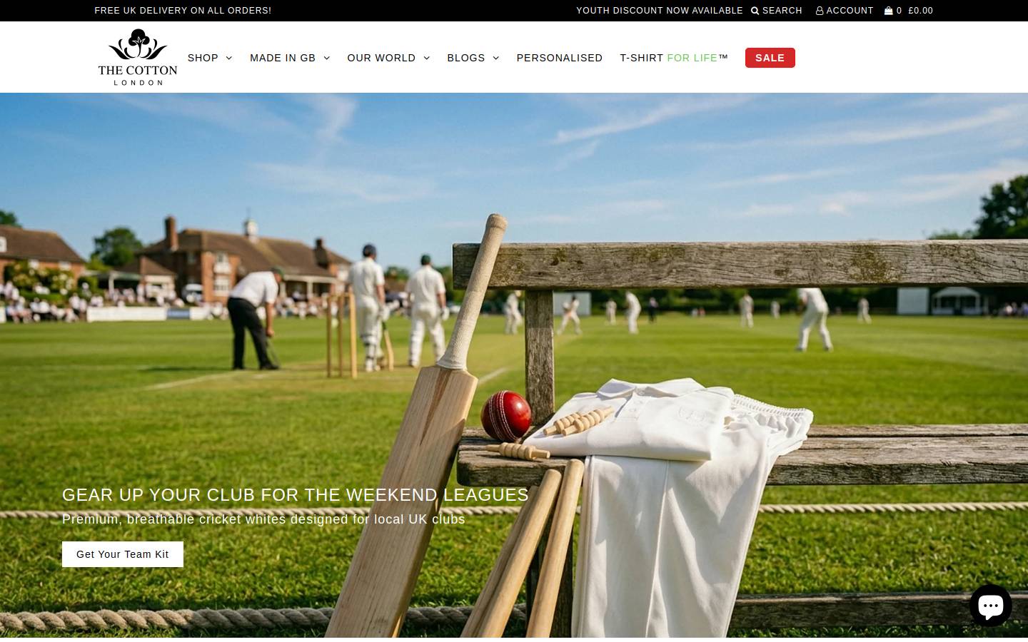 The Cotton London homepage screenshot