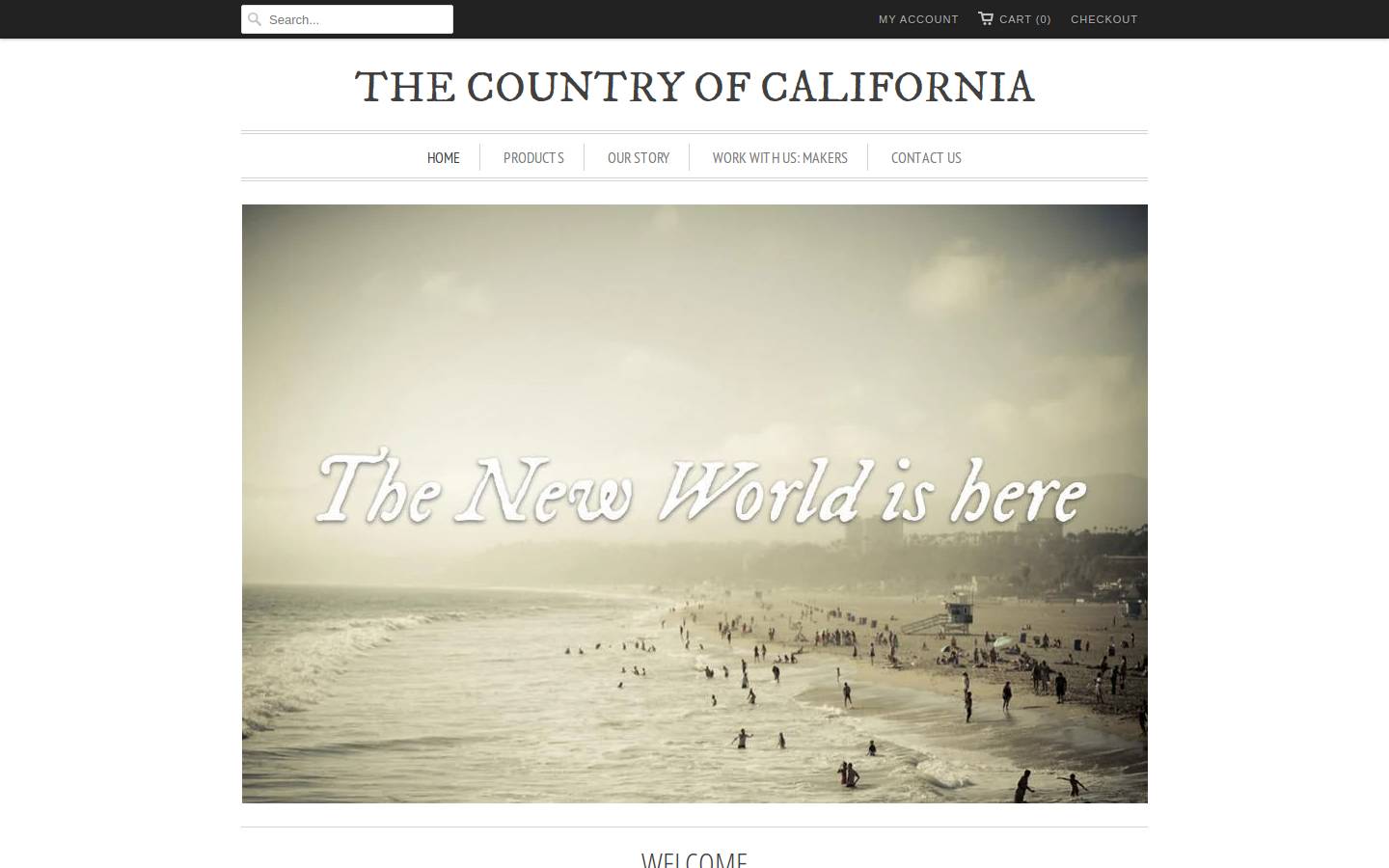 thecountryofcalifornia.com homepage screenshot
