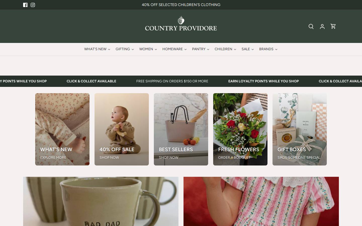 thecountryprovidore.co.nz homepage screenshot