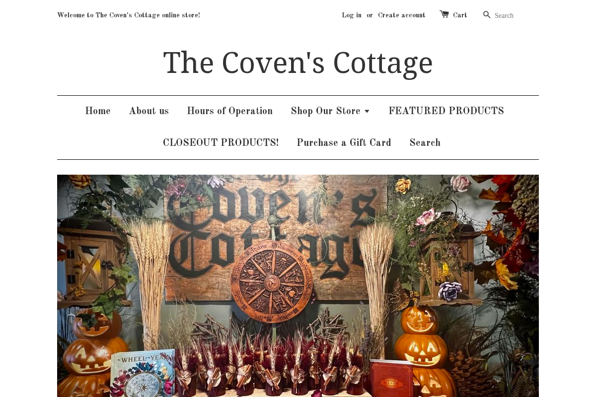thecovenscottage.com homepage screenshot