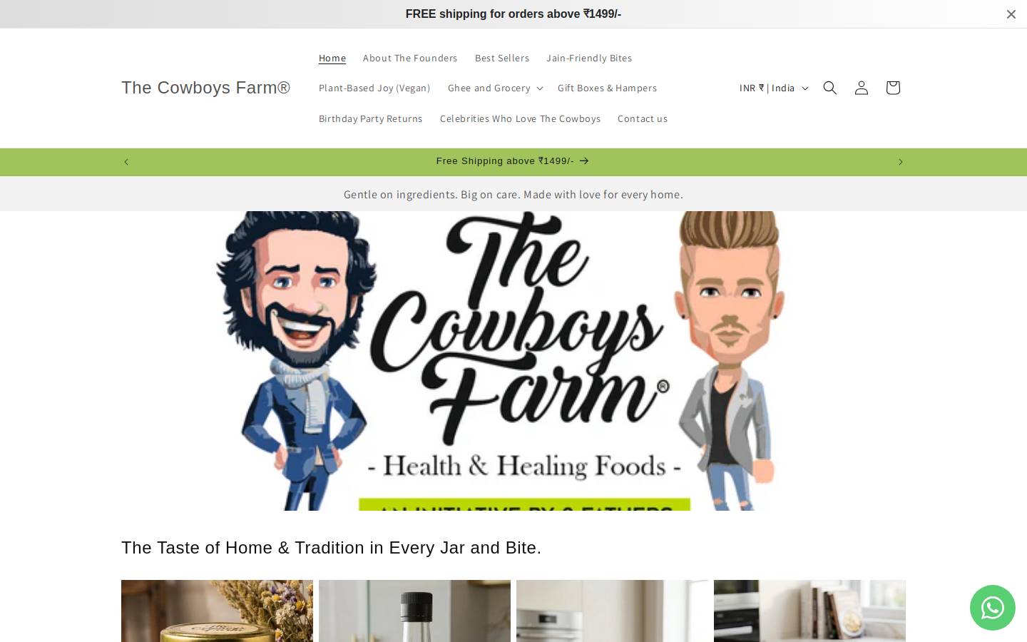 thecowboysfarm.com homepage screenshot