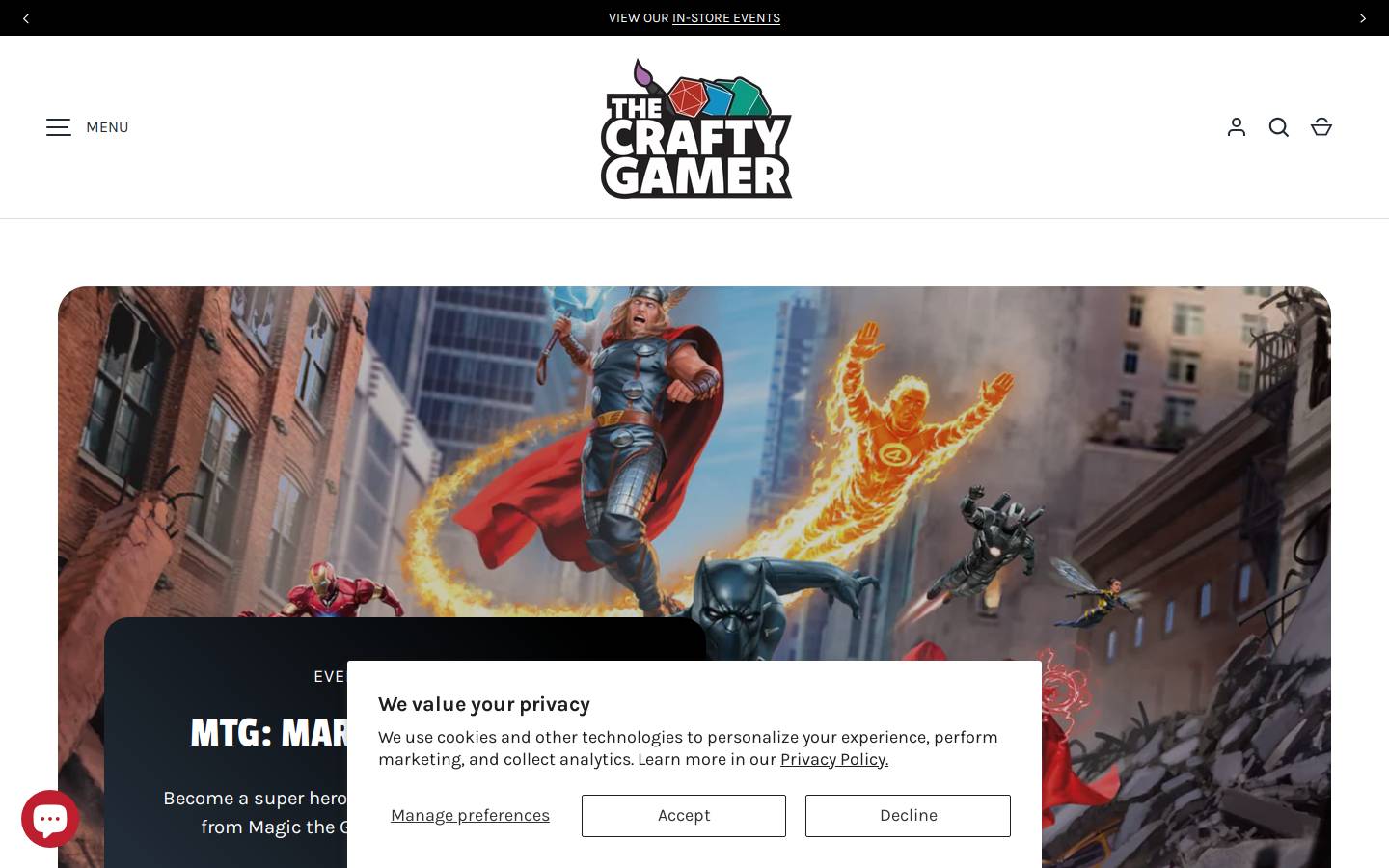 thecraftygamer.com homepage screenshot