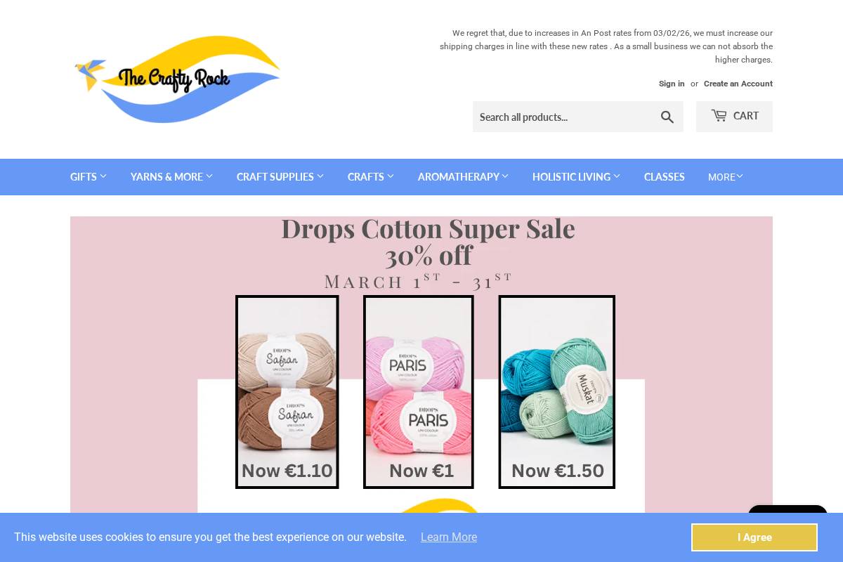 thecraftyrock.com homepage screenshot