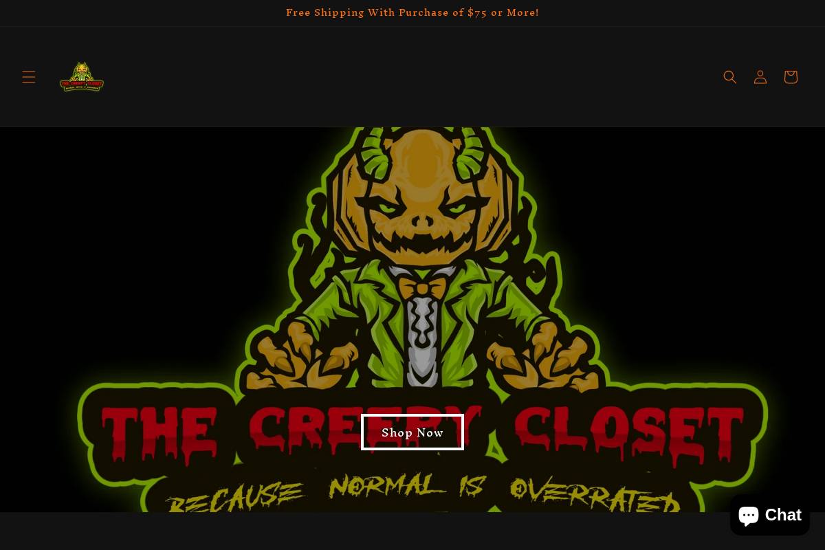 thecreepycloset.net homepage screenshot
