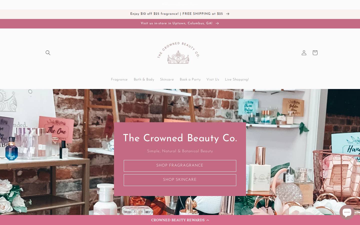 thecrownedbeauty.co homepage screenshot