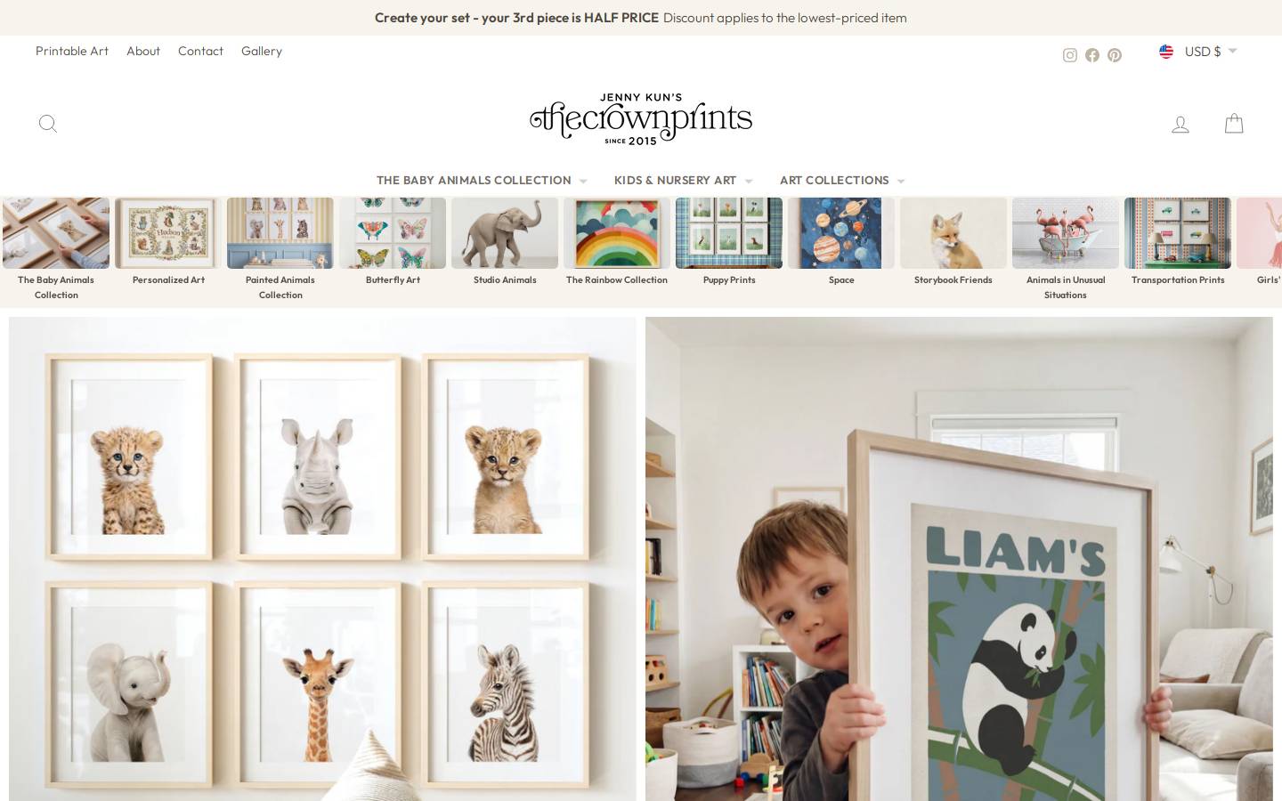 thecrownprints.com homepage screenshot