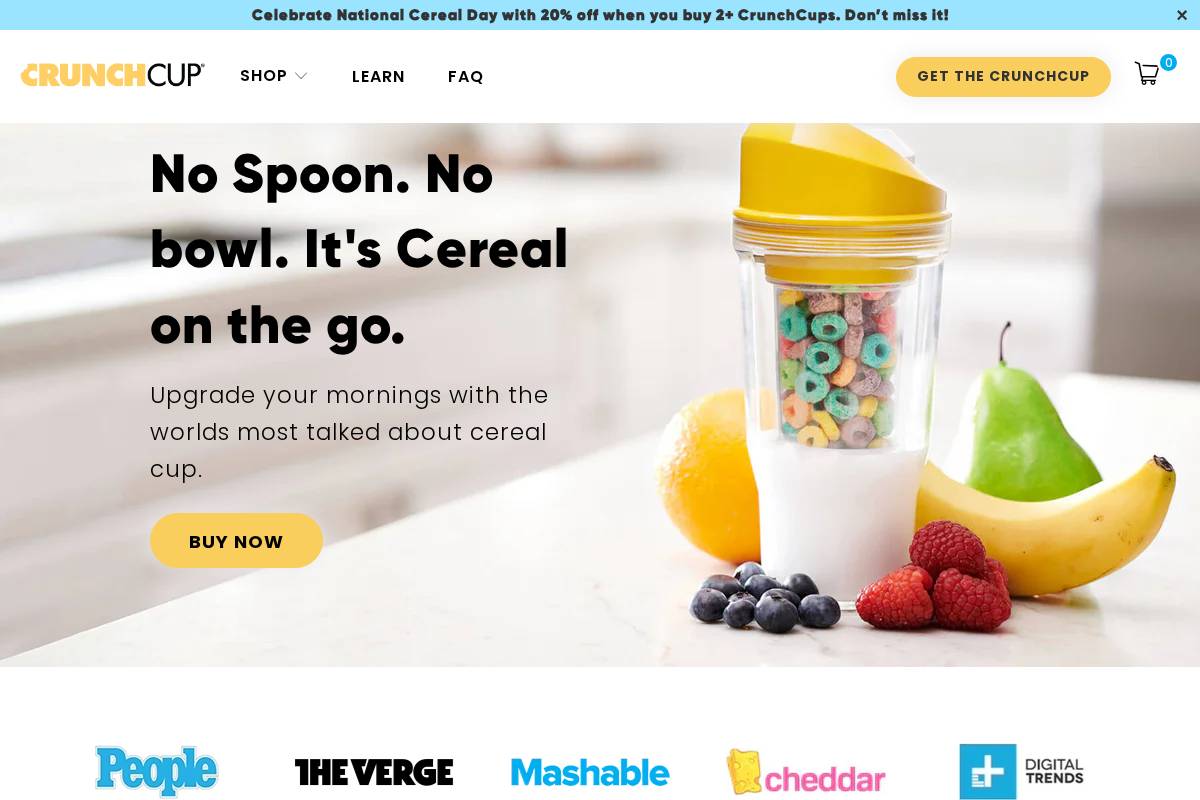 Thecrunchcup homepage screenshot