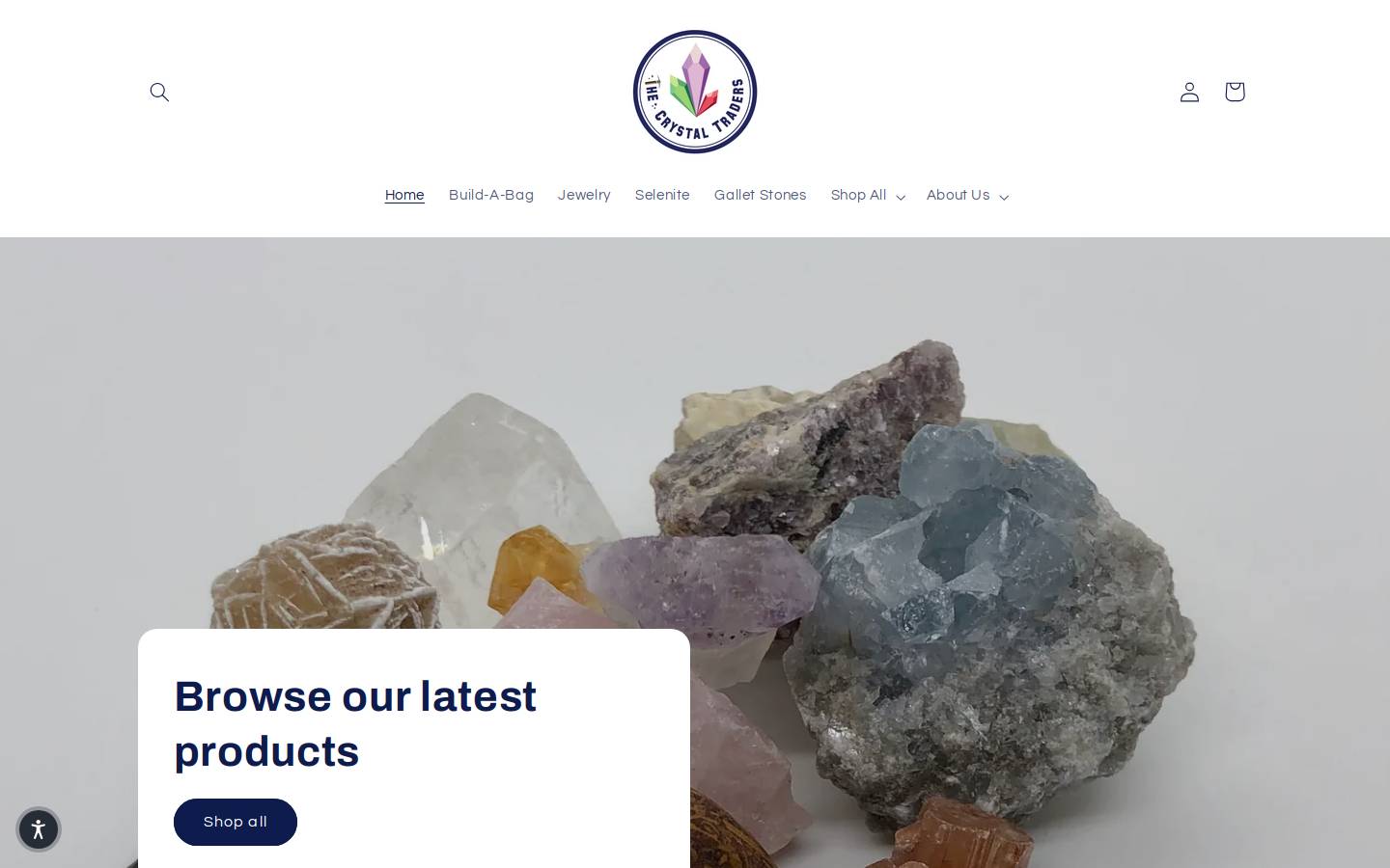 thecrystaltraders.com homepage screenshot