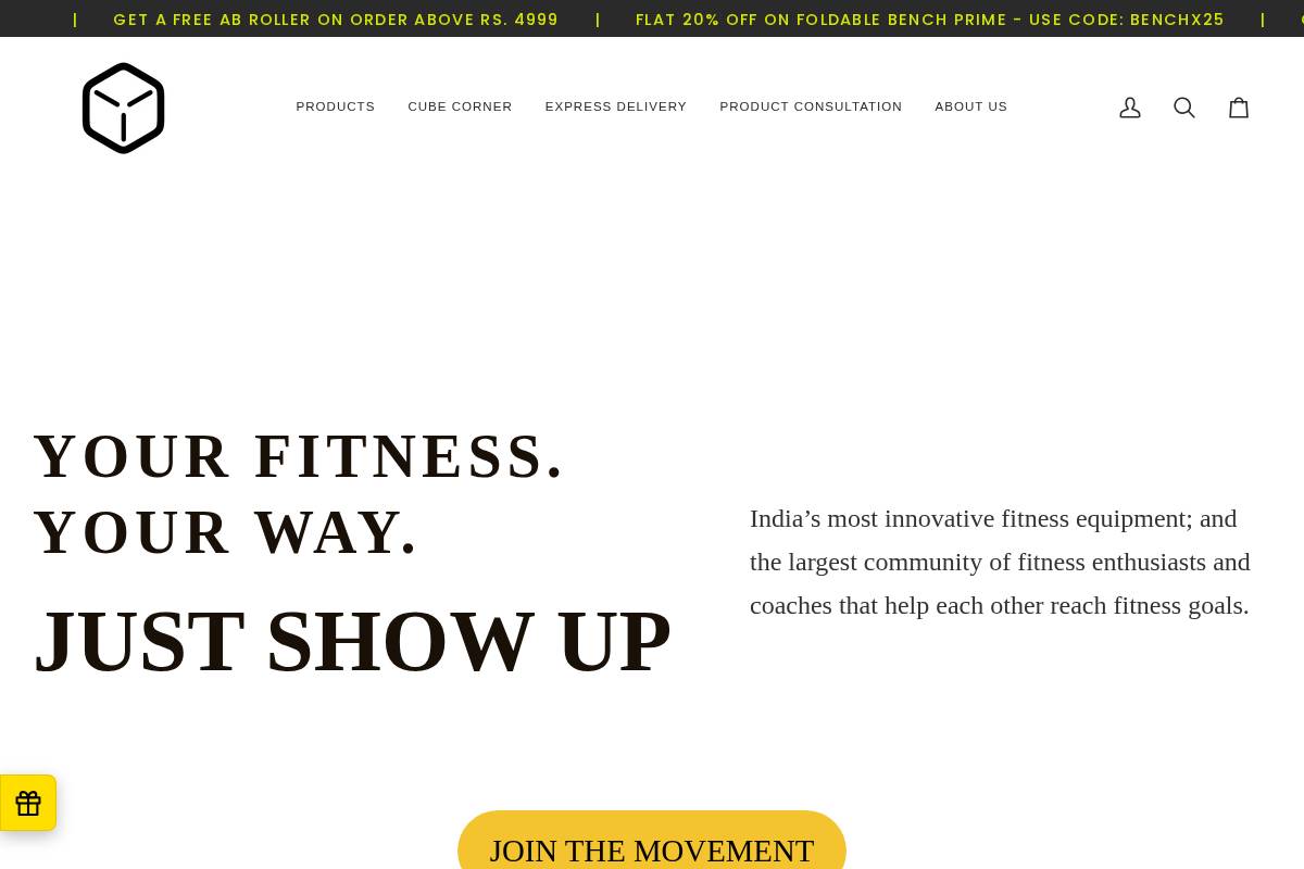 thecubeclub.com homepage screenshot