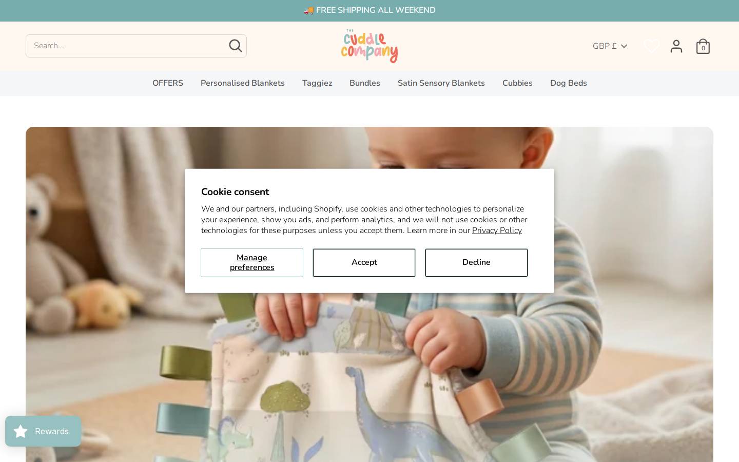 The Cuddle Company homepage screenshot