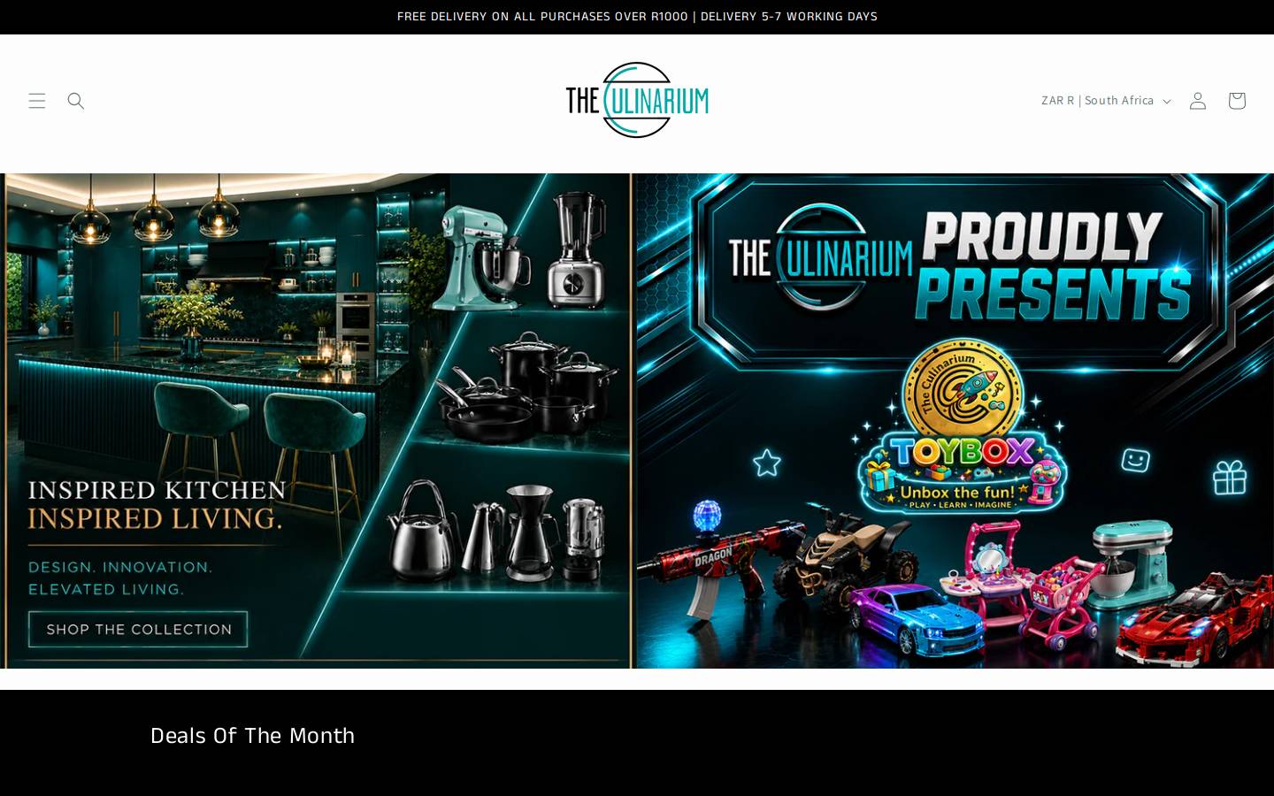 theculinarium.co.za homepage screenshot
