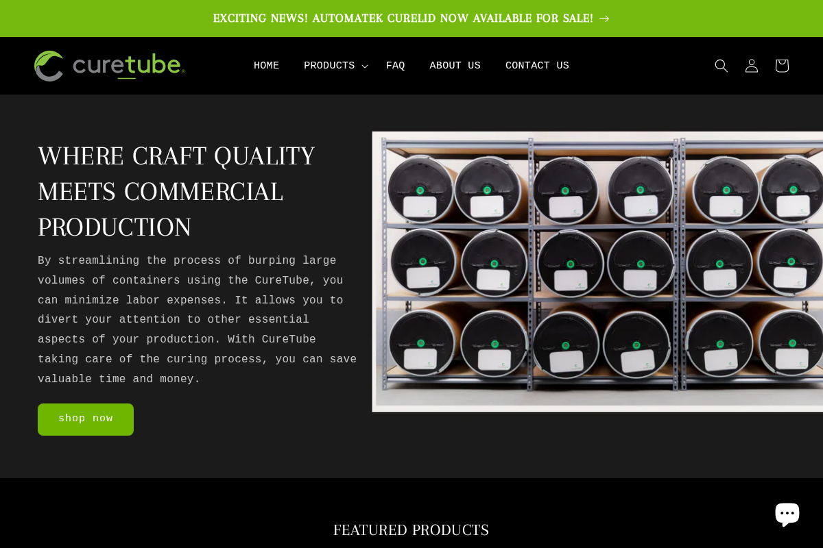 Curetube homepage screenshot