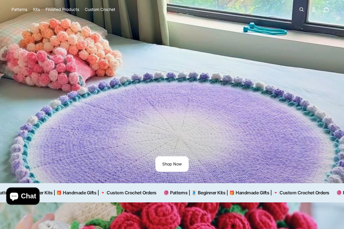 Thecutecrochet homepage screenshot