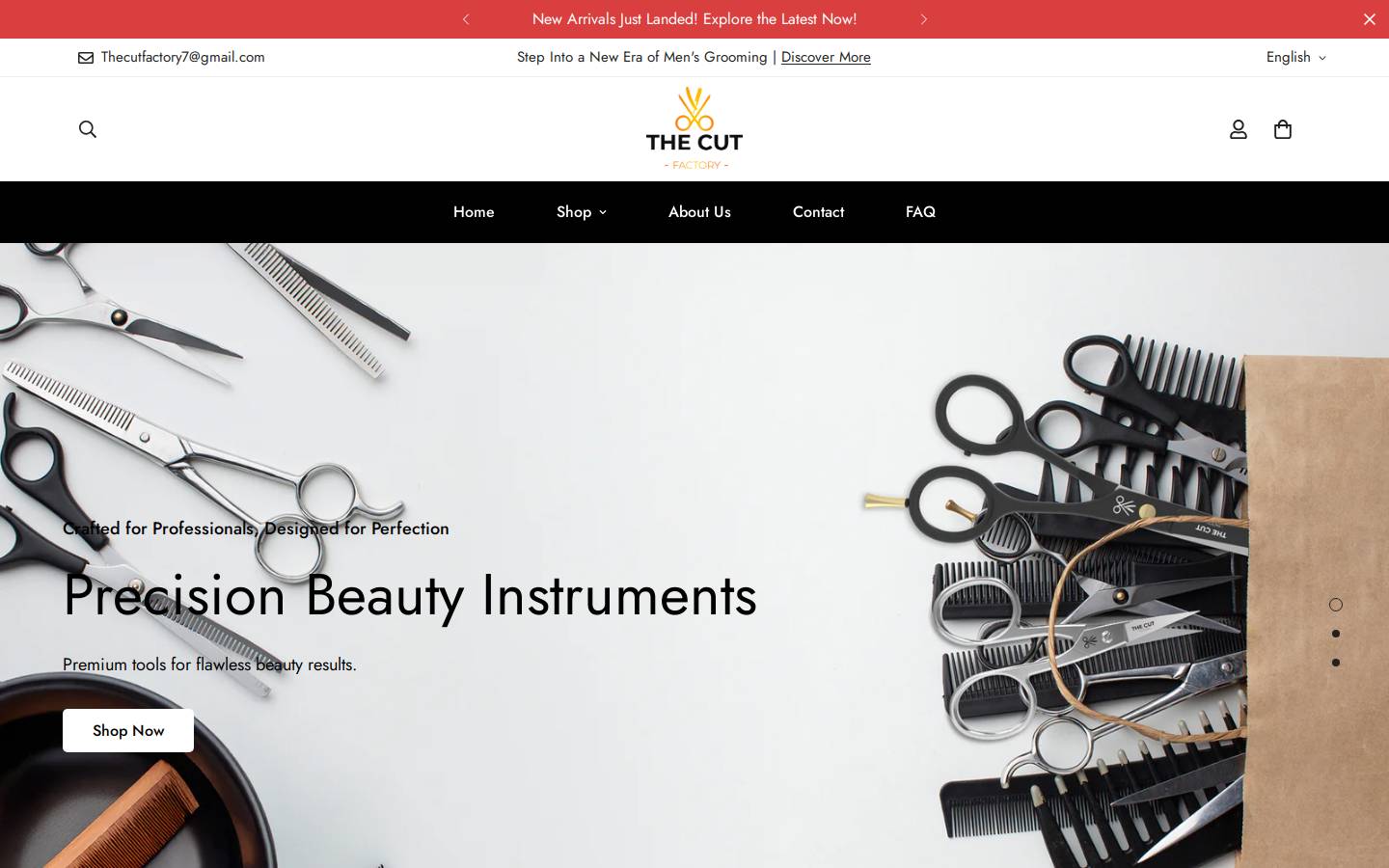 thecutfactory.com homepage screenshot