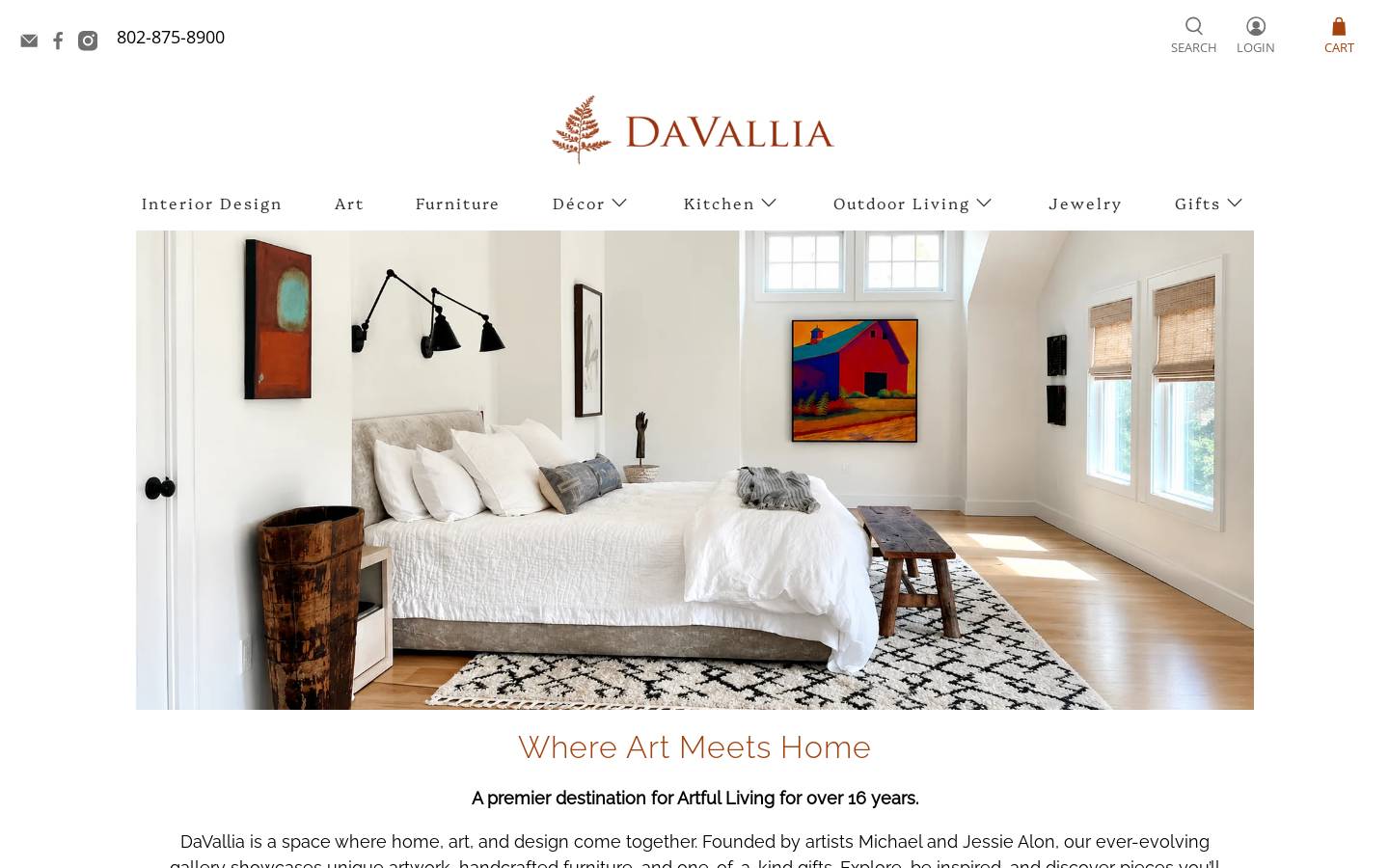 thedavallia.com homepage screenshot