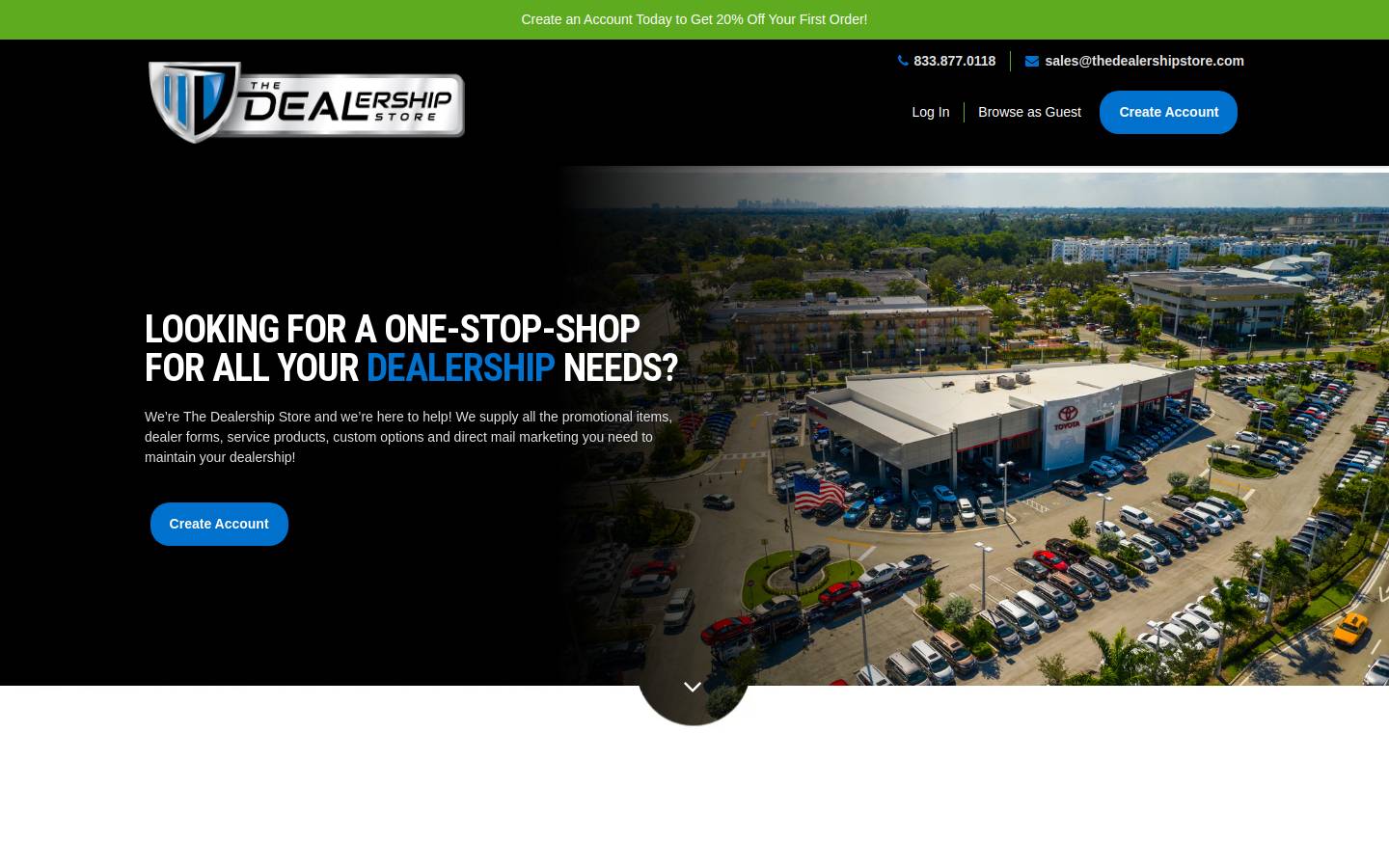 thedealershipstore.com homepage screenshot