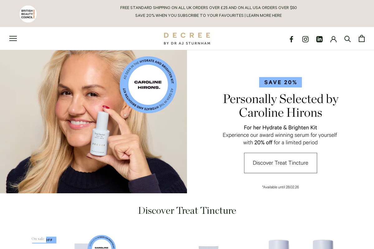 thedecree.com homepage screenshot