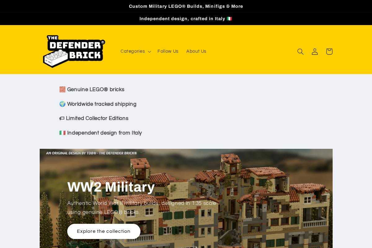 thedefenderbrick.com homepage screenshot