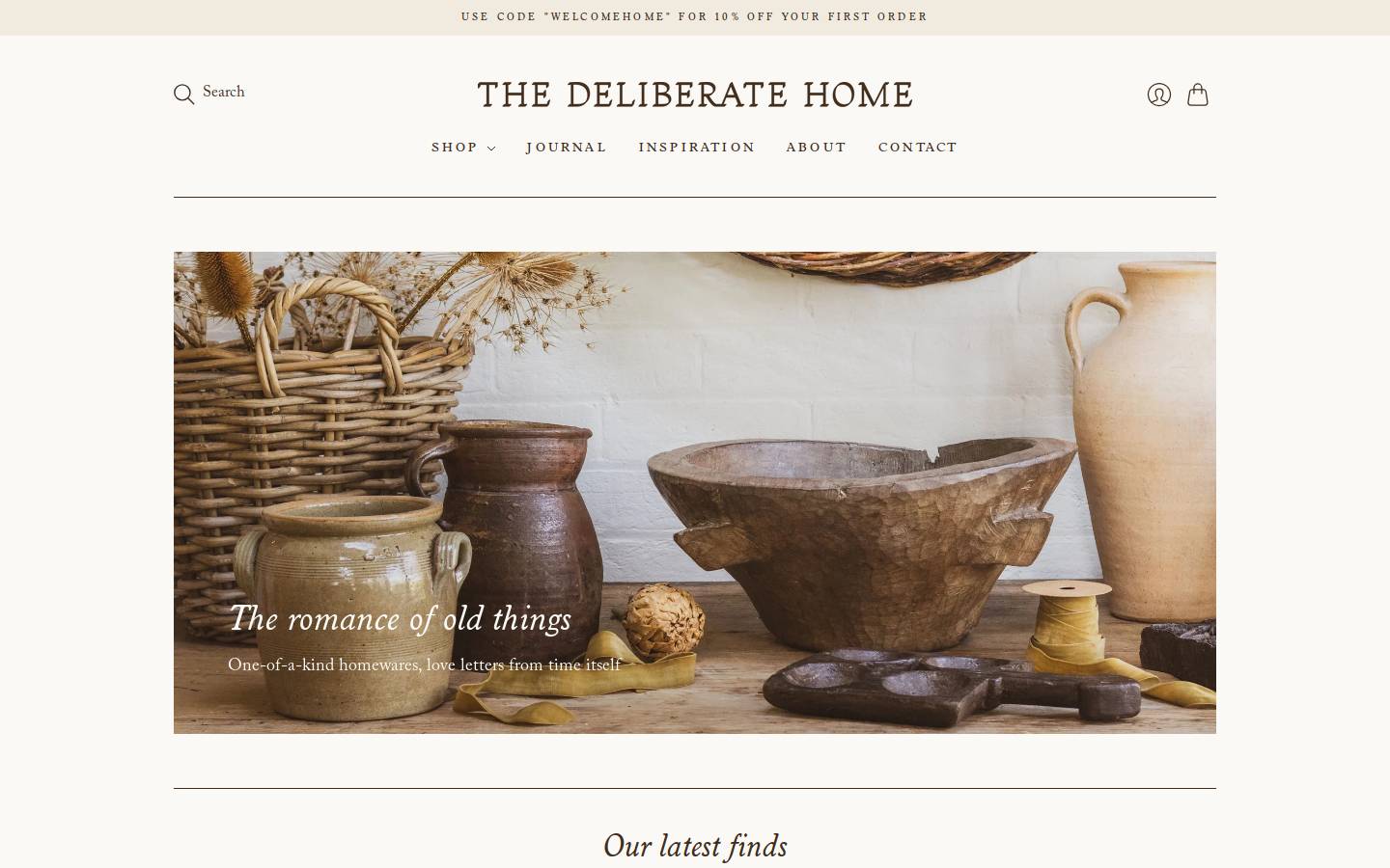 thedeliberatehome.com homepage screenshot
