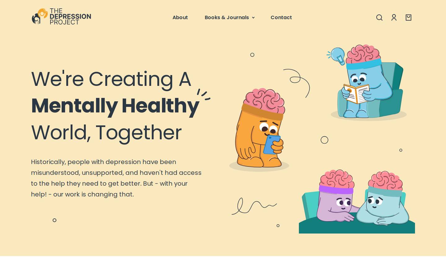 thedepressionproject.com homepage screenshot