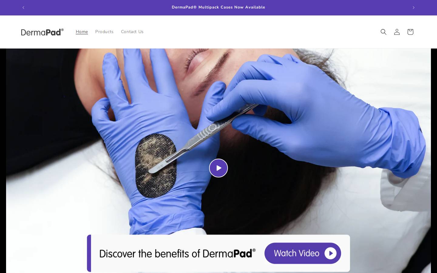 thedermapad.com homepage screenshot