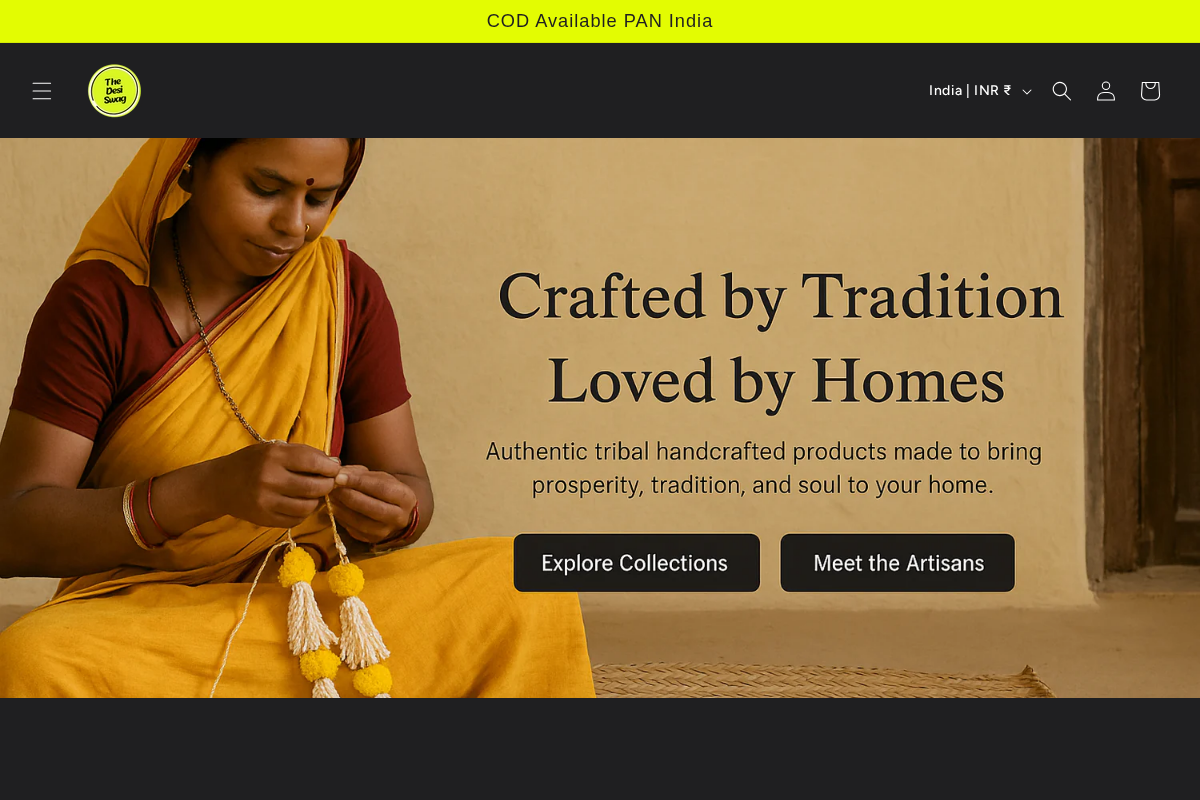 The Desi Swag homepage screenshot