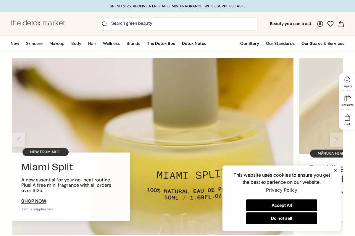 The Detox Market homepage screenshot