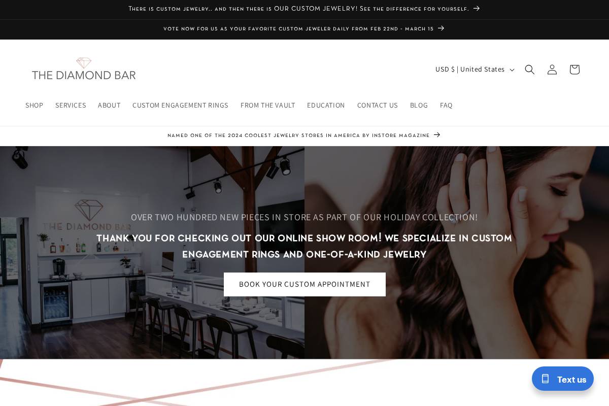 thediamondbarstl.com homepage screenshot