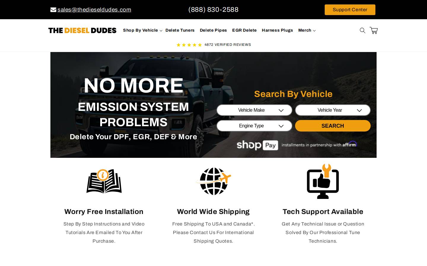 thedieseldudes.ca homepage screenshot