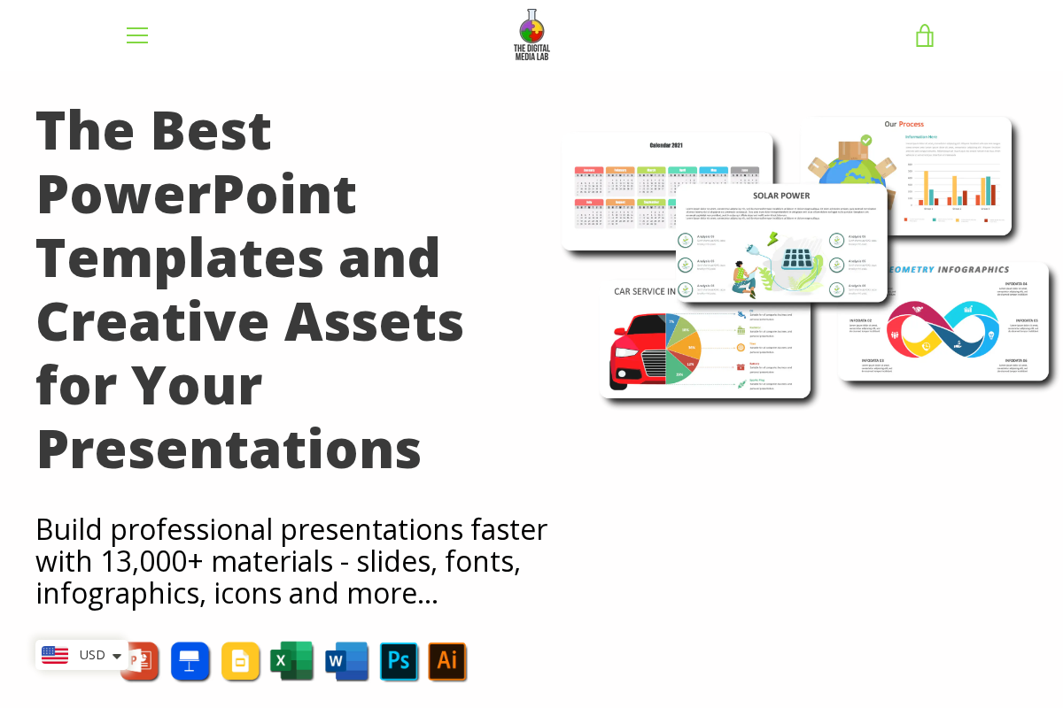 The Digital Media Lab homepage screenshot