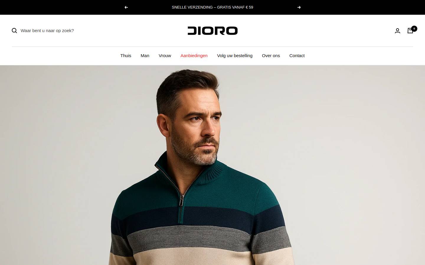 Thedioro homepage screenshot