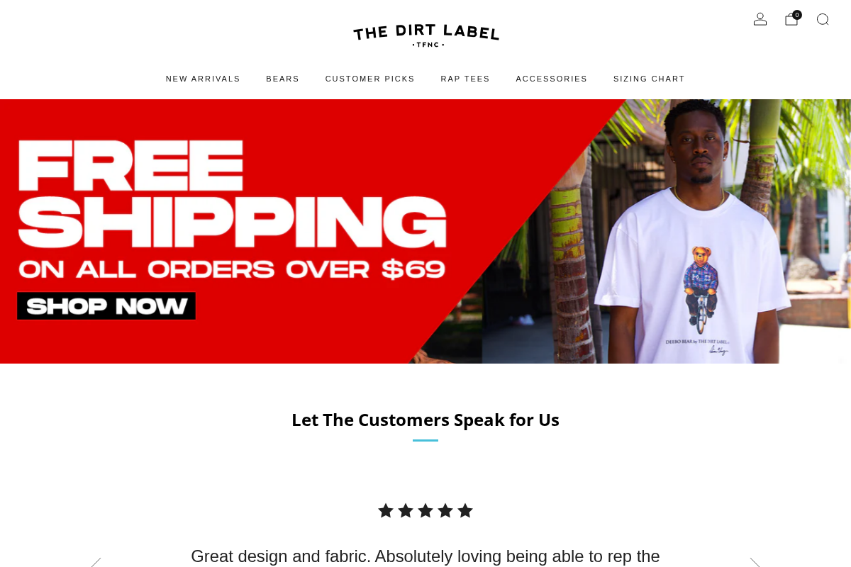 thedirtlabel.com homepage screenshot