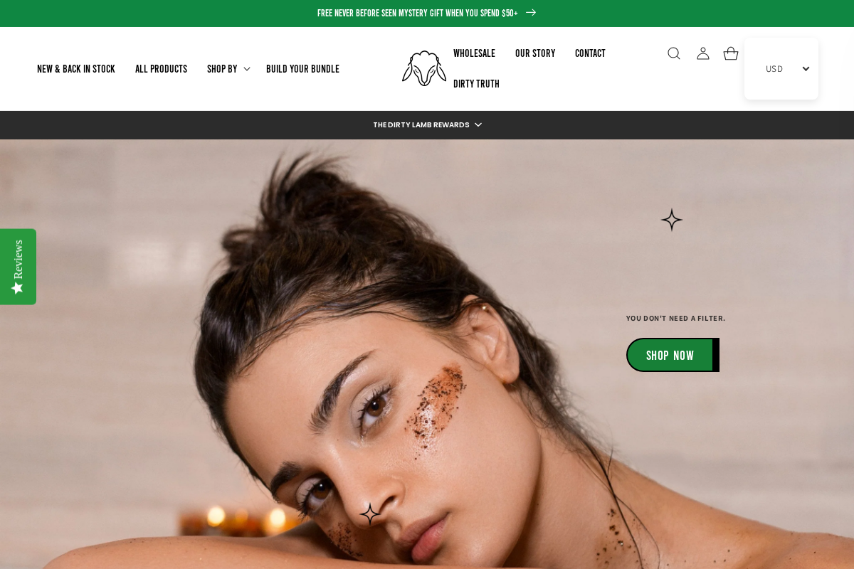 thedirtylamb.com homepage screenshot