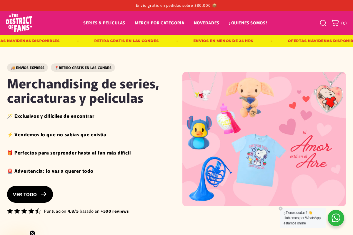 The District homepage screenshot