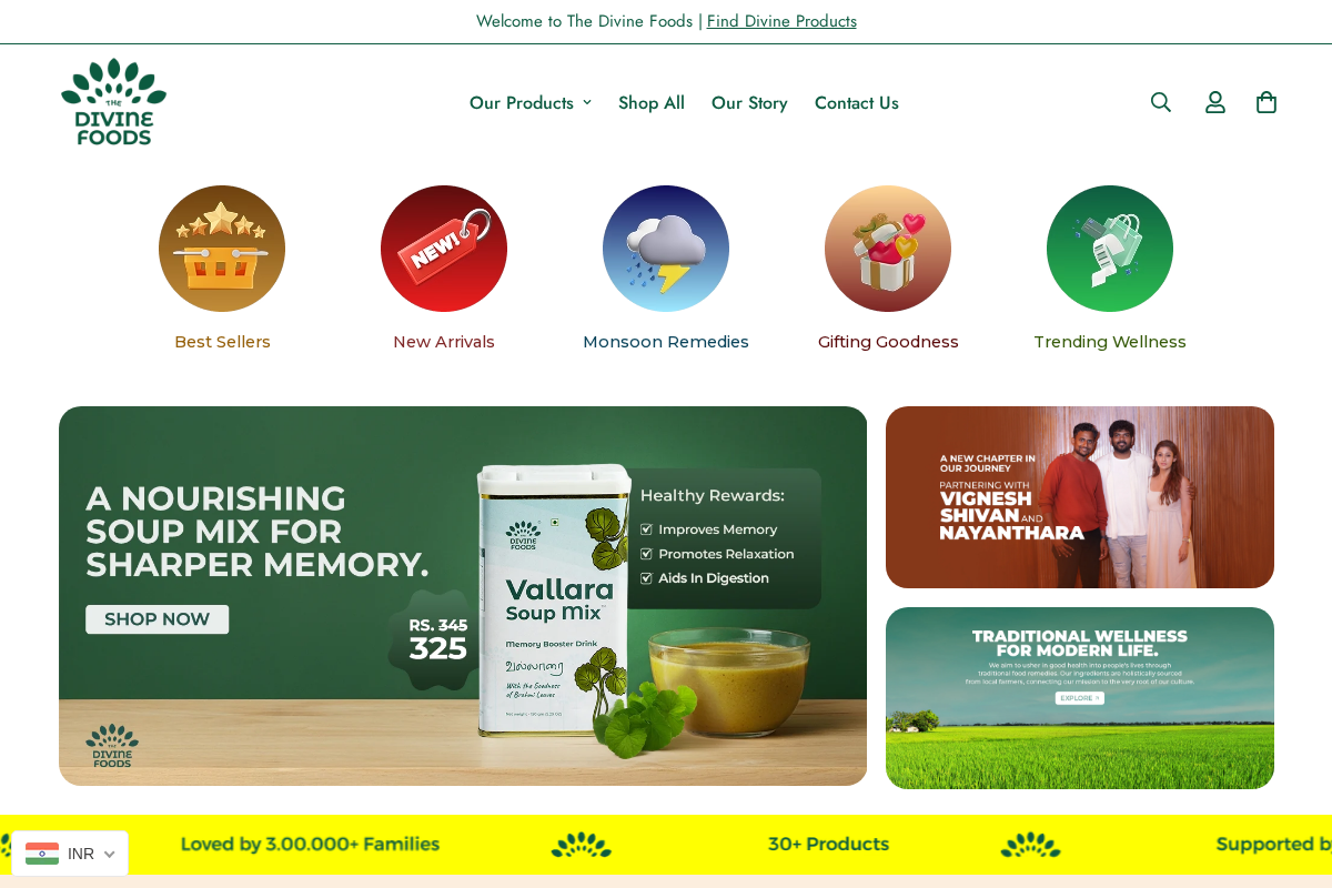 thedivinefoods.com homepage screenshot