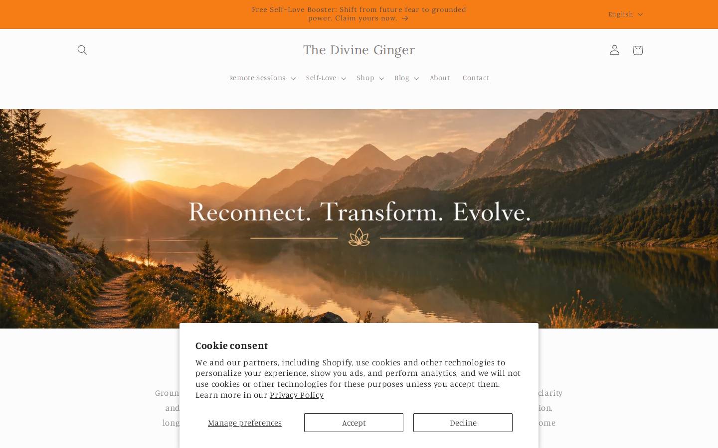 thedivineginger.com homepage screenshot