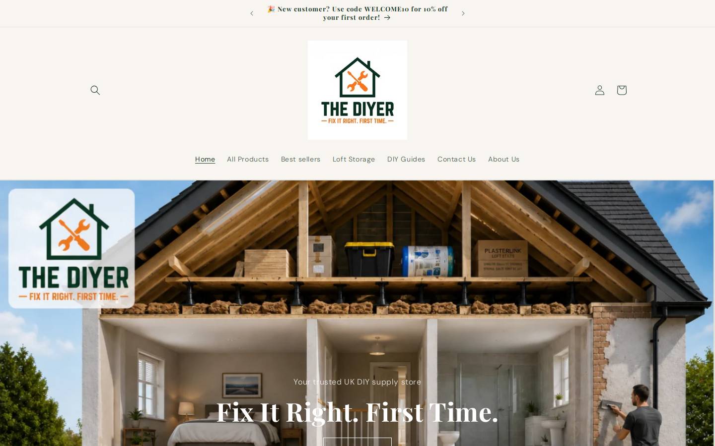 thediyer.co.uk homepage screenshot