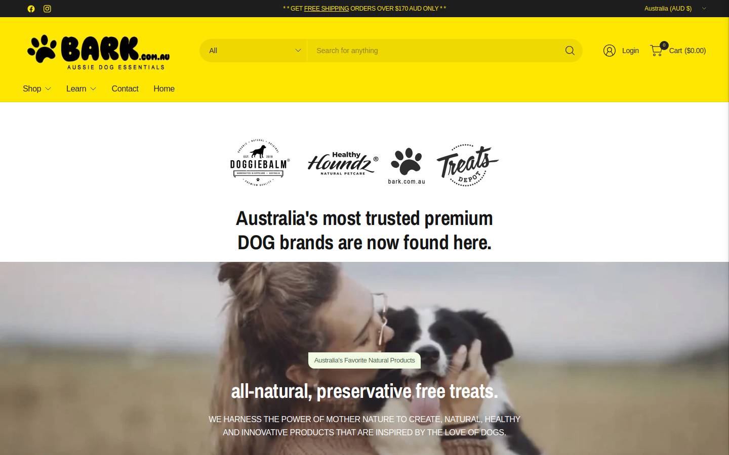 thedoggiebalmco.com.au homepage screenshot