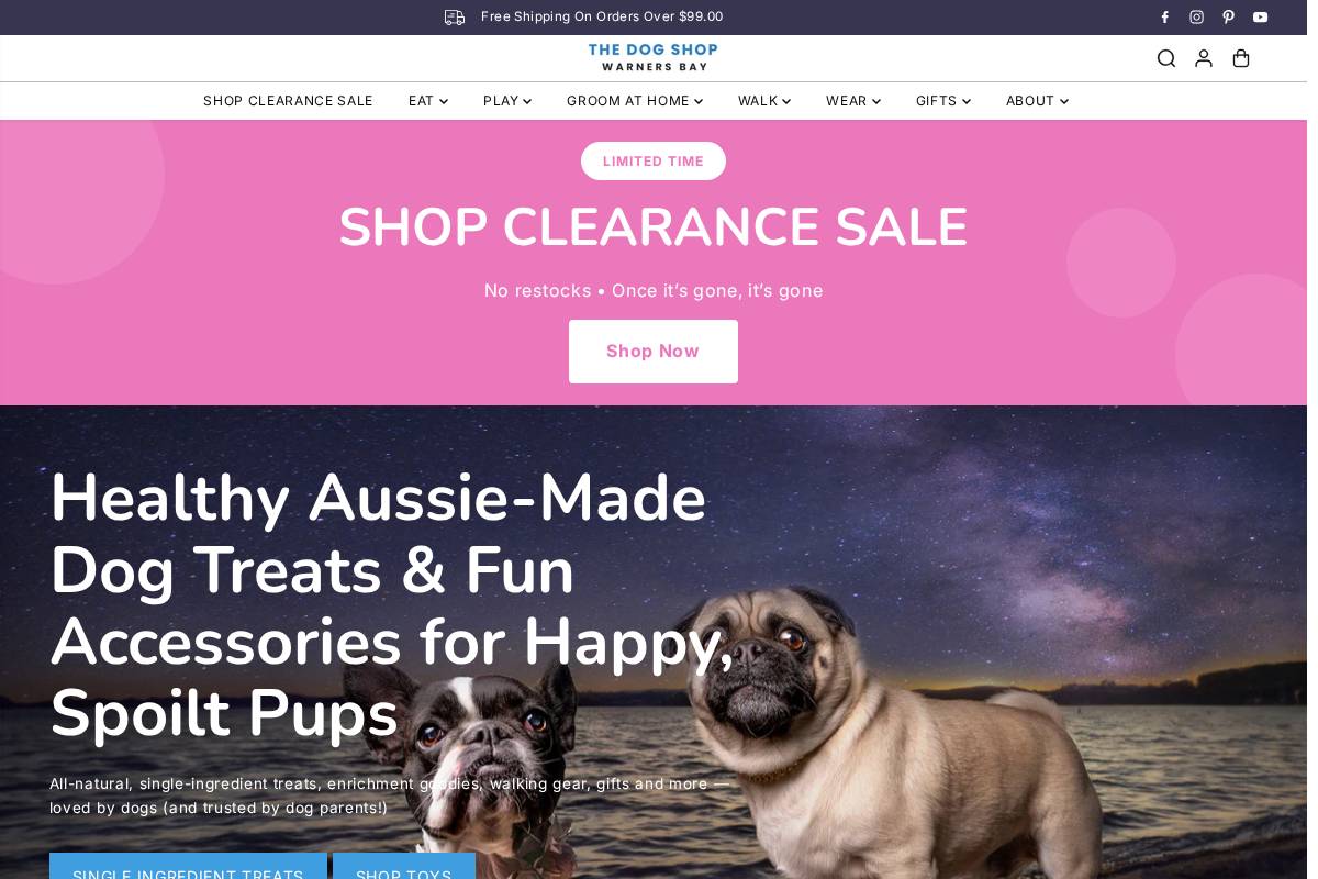 thedogshoptreats.com homepage screenshot