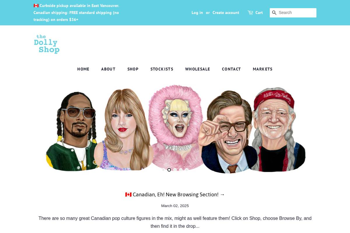 thedollyshop.com homepage screenshot