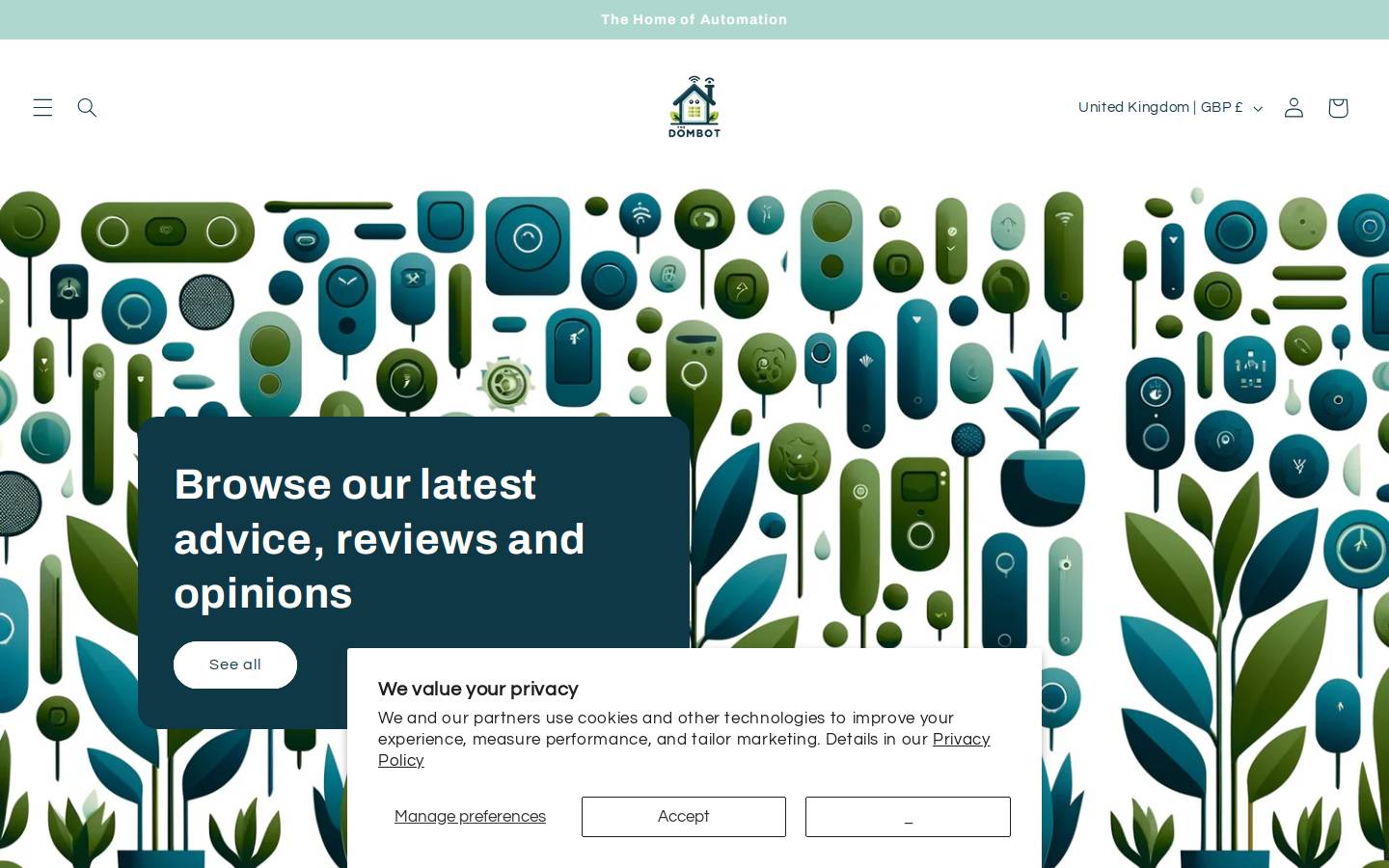 thedombot.com homepage screenshot
