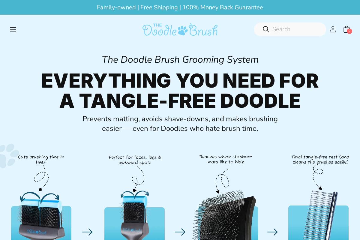 thedoodlebrush.com homepage screenshot