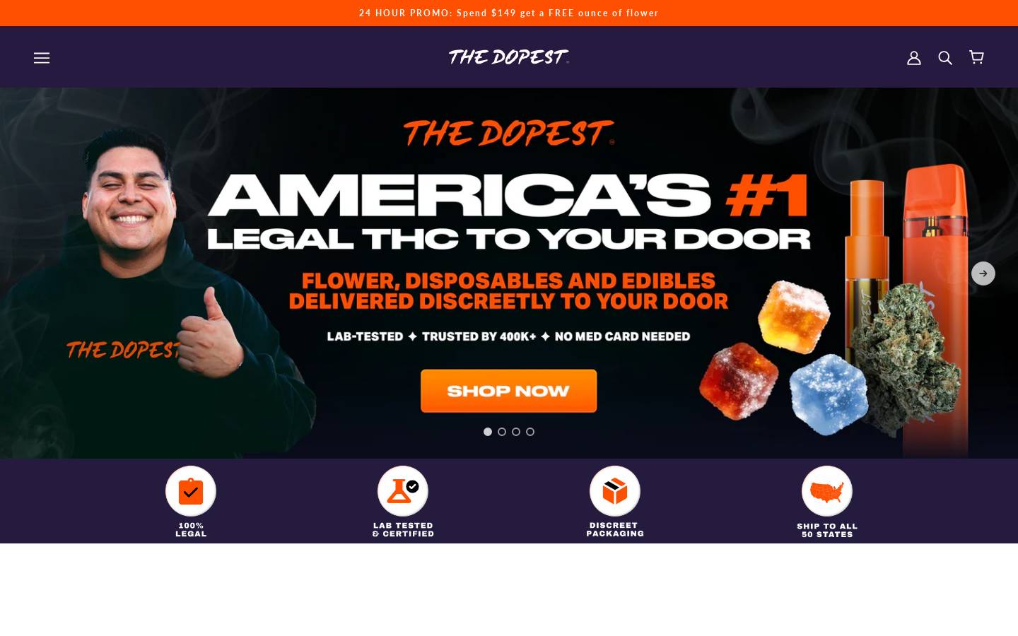 thedopestshop.com homepage screenshot