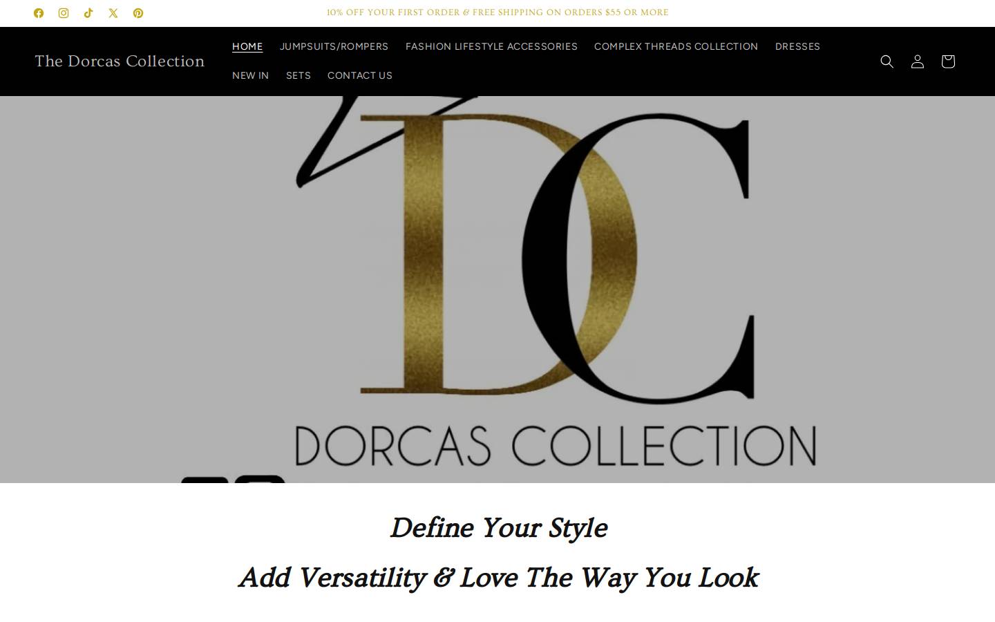 thedorcascollection.com homepage screenshot