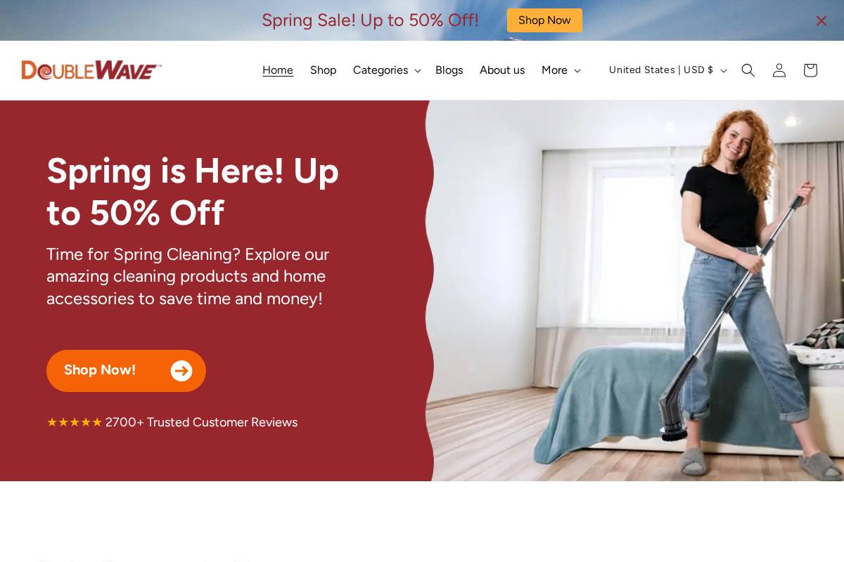 thedoublewave.com homepage screenshot