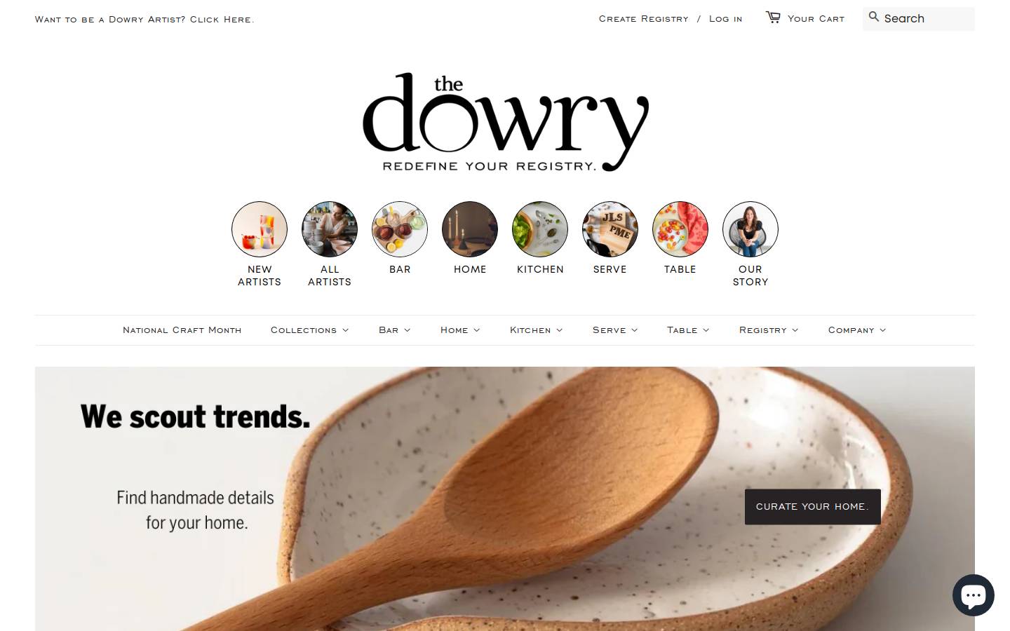thedowry.com homepage screenshot