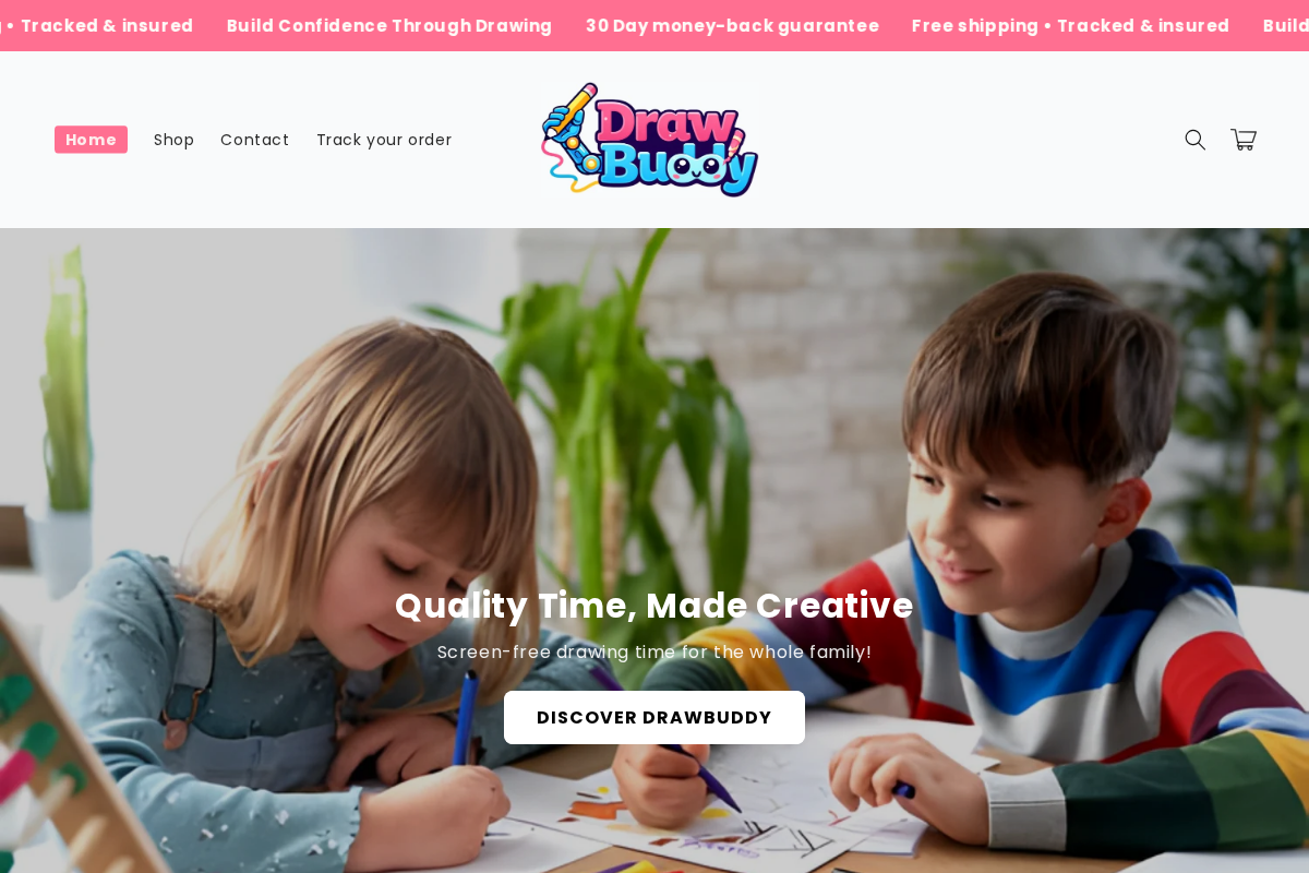 DrawBuddy homepage screenshot