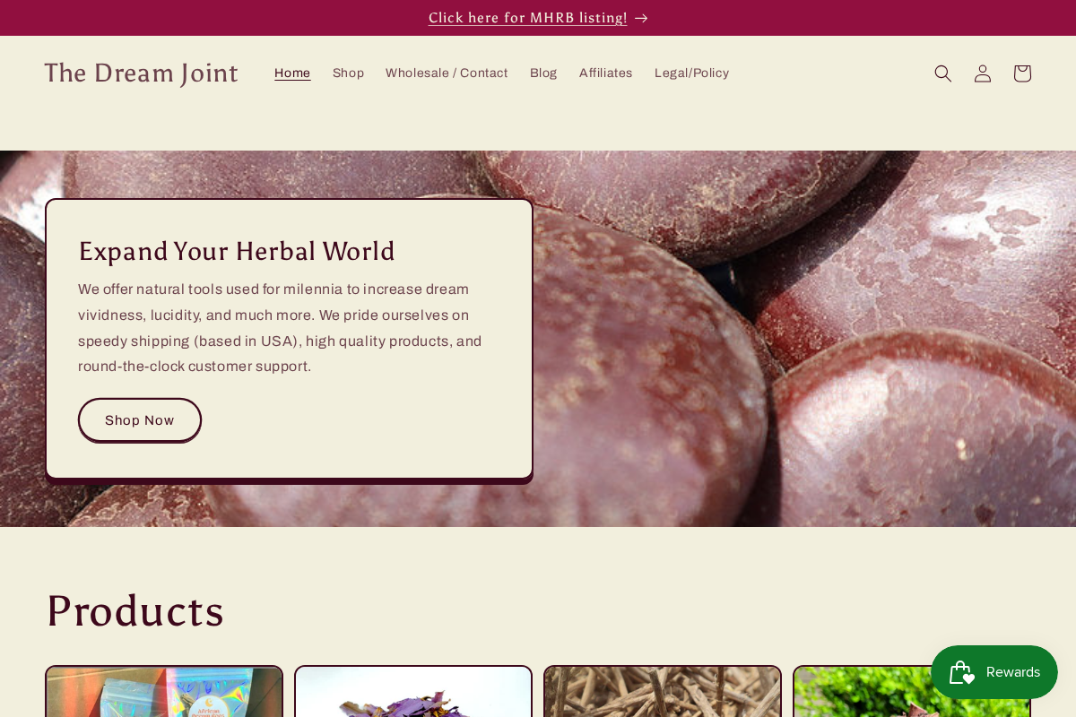 thedreamjoint.com homepage screenshot