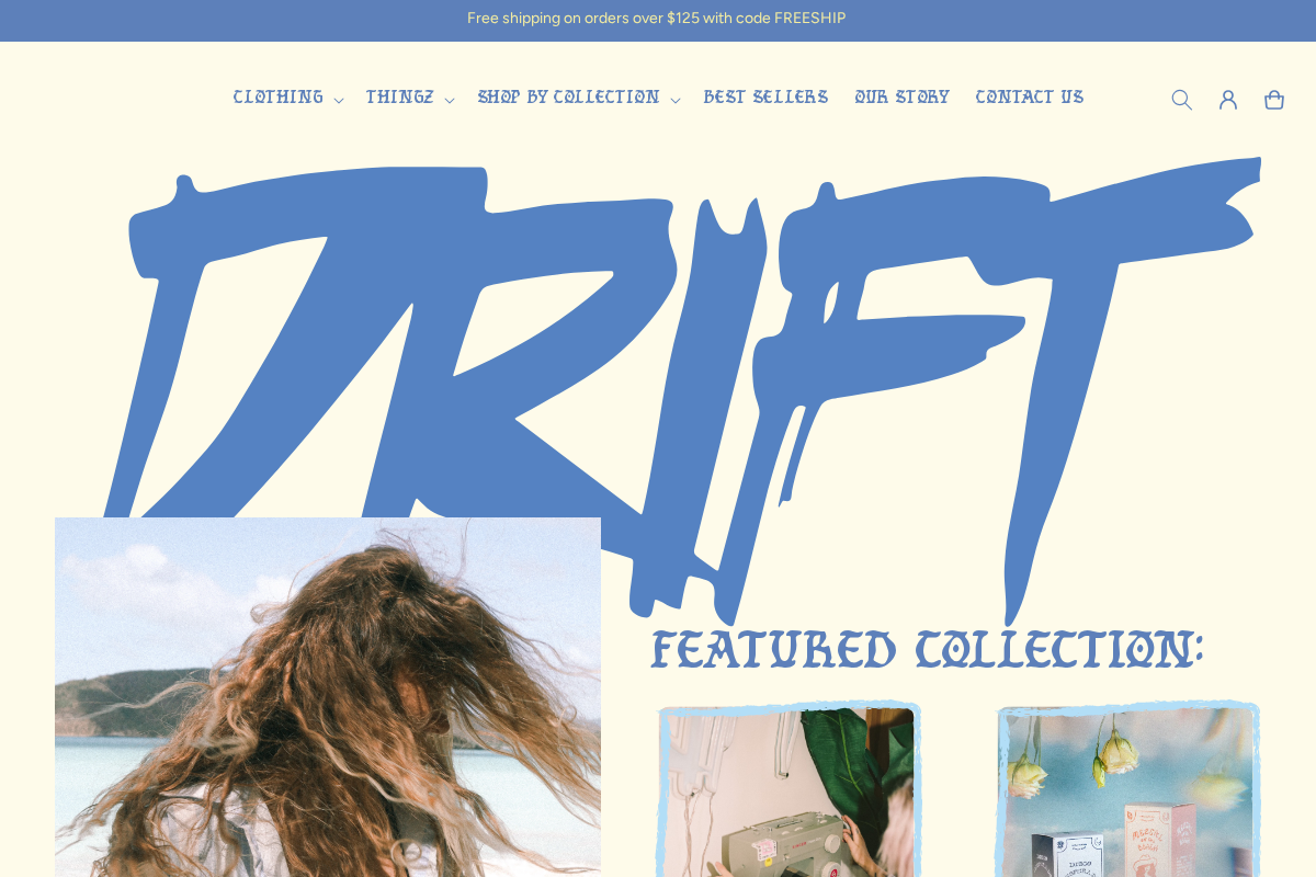 The Drift Collective homepage screenshot