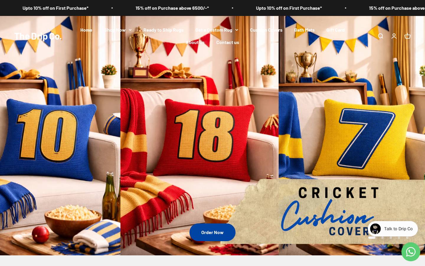 thedripcorugs.in homepage screenshot